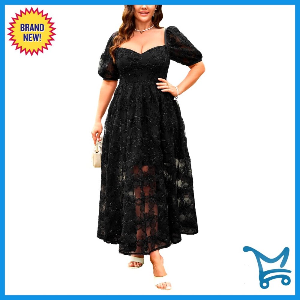3d Lace Sweetheart Neckline A-Line Maxi Dress Formal Elegant Cocktail